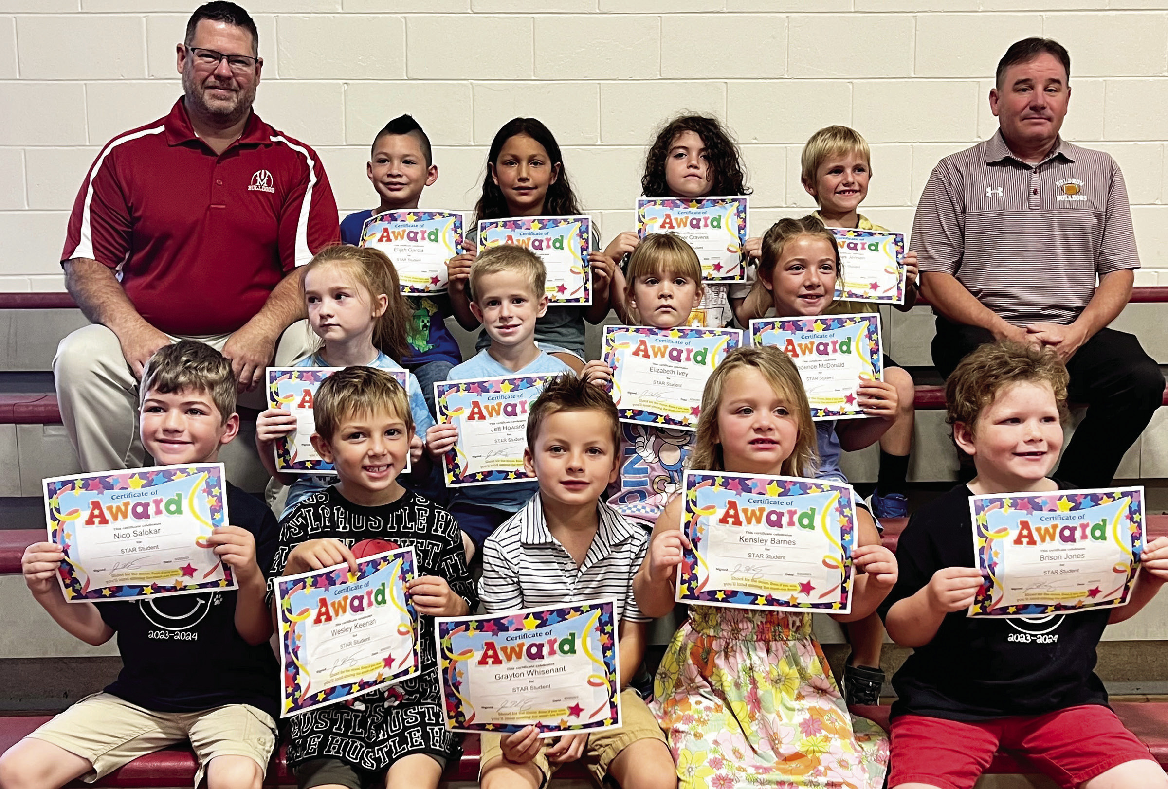 Muldrow Elementary Star Students for September
